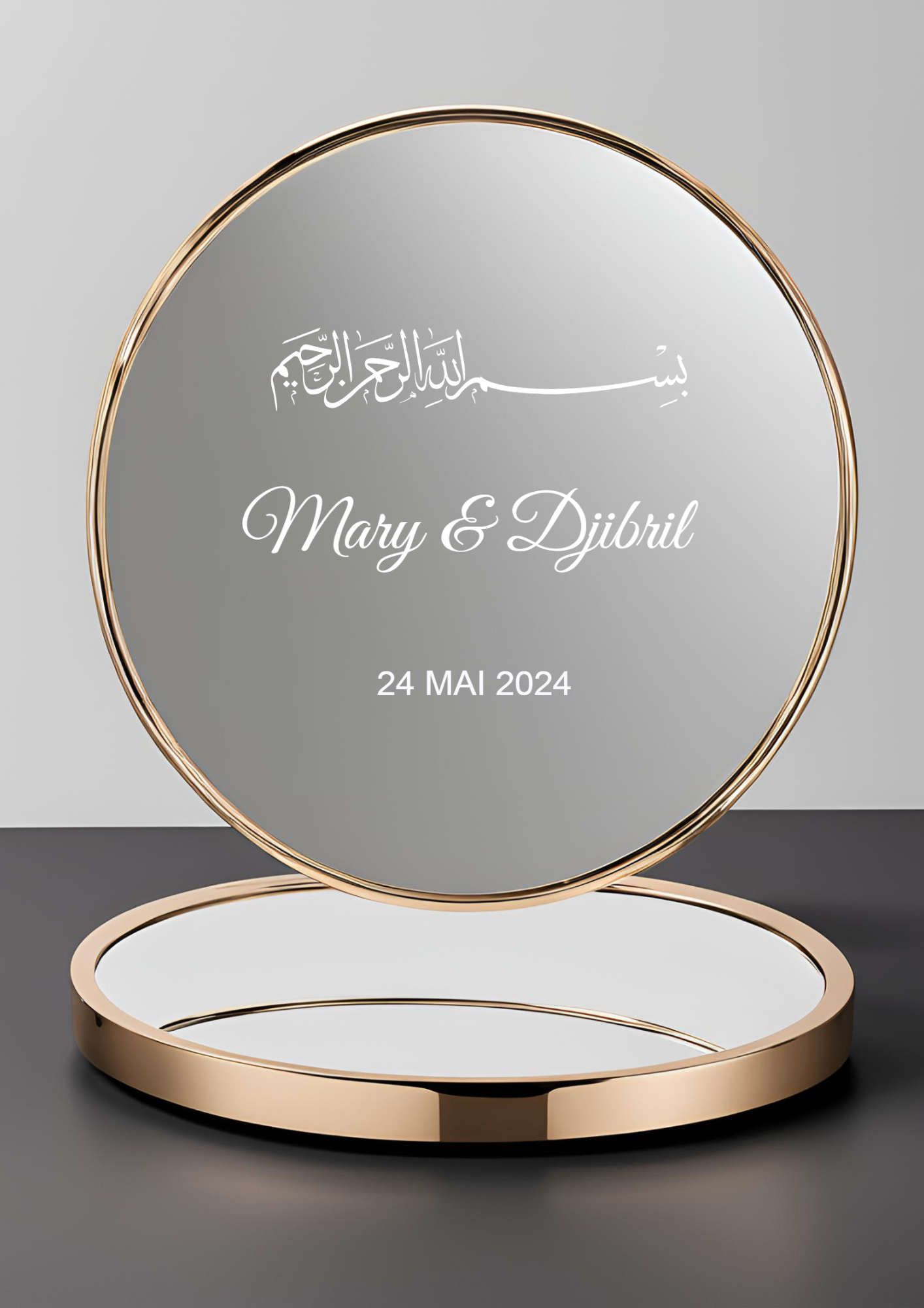 Plateau ou boîte à alliances Création Oriental Hajar avec motifs ornementaux pour mariages ou événements.